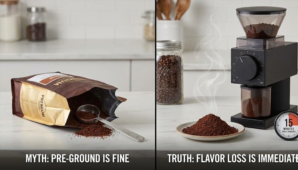 Pre-Ground Coffee Is Just as Good If It's a Good Brand